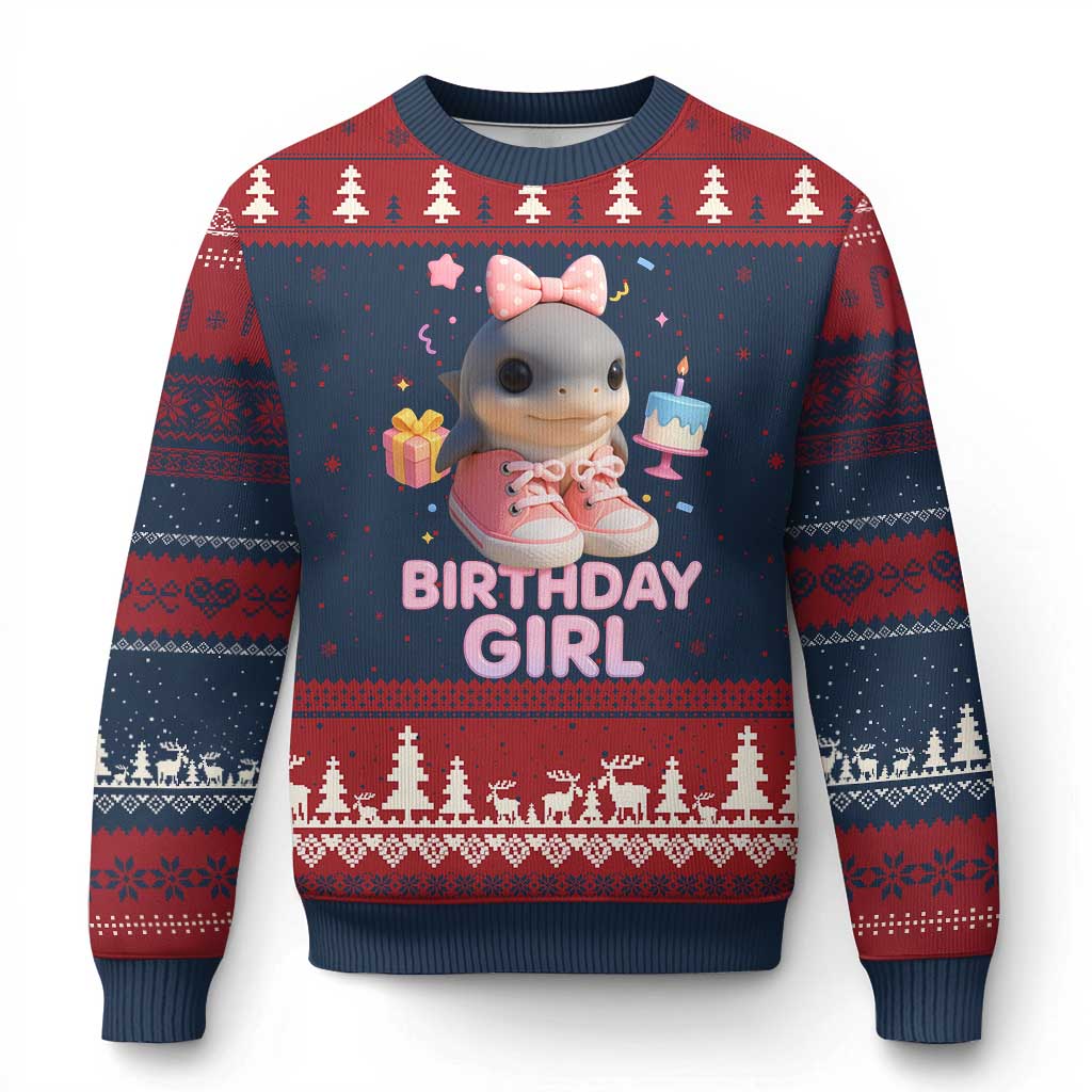 Birthday Girl Ugly Christmas Sweater Italian Brainrot Meme Party Funny Las Tralaleritas - Wonder Print Shop