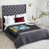 2 Years Old Birthday Brainrot Throw Blanket Funny Tralalero Tralala Los Tralaleritos Meme Shark