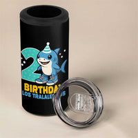 2 Years Old Birthday Brainrot 4 in 1 Can Cooler Tumbler Funny Tralalero Tralala Los Tralaleritos Meme Shark