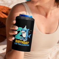 2 Years Old Birthday Brainrot 4 in 1 Can Cooler Tumbler Funny Tralalero Tralala Los Tralaleritos Meme Shark
