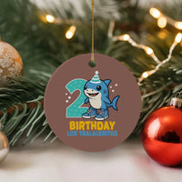 2 Years Old Birthday Brainrot Ceramic Ornament Funny Tralalero Tralala Los Tralaleritos Meme Shark