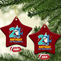 2 Years Old Birthday Brainrot Ceramic Ornament Funny Tralalero Tralala Los Tralaleritos Meme Shark