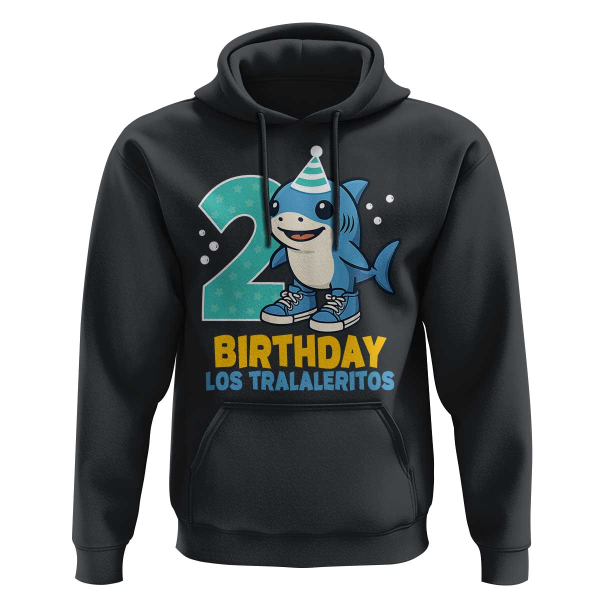2 Years Old Birthday Brainrot Hoodie Funny Tralalero Tralala Los Tralaleritos Meme Shark