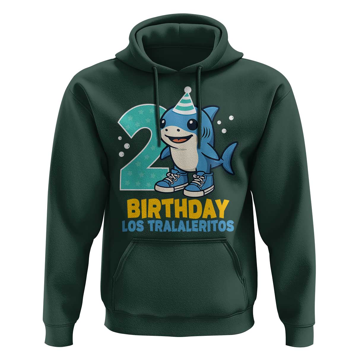 2 Years Old Birthday Brainrot Hoodie Funny Tralalero Tralala Los Tralaleritos Meme Shark