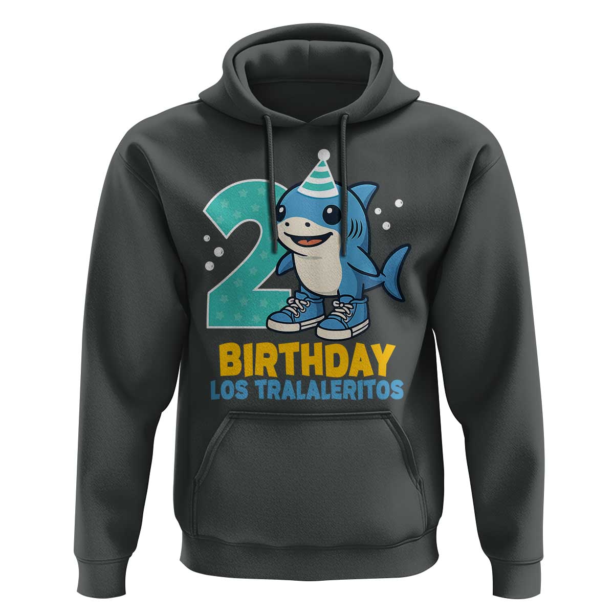 2 Years Old Birthday Brainrot Hoodie Funny Tralalero Tralala Los Tralaleritos Meme Shark