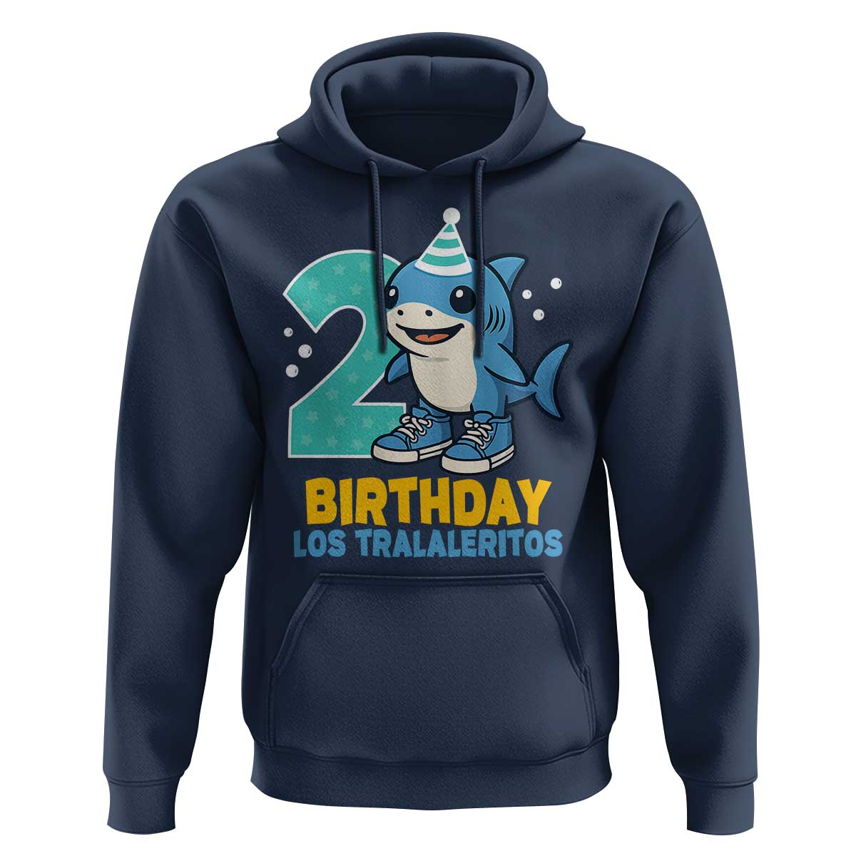 2 Years Old Birthday Brainrot Hoodie Funny Tralalero Tralala Los Tralaleritos Meme Shark