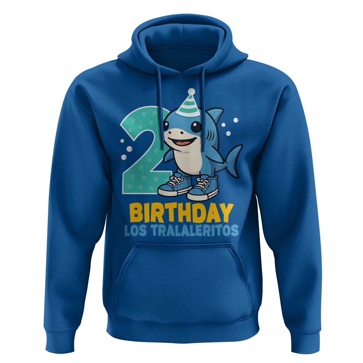2 Years Old Birthday Brainrot Hoodie Funny Tralalero Tralala Los Tralaleritos Meme Shark