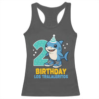 2 Years Old Birthday Brainrot Racerback Tank Top Funny Tralalero Tralala Los Tralaleritos Meme Shark