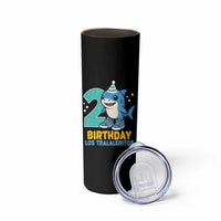 2 Years Old Birthday Brainrot Skinny Tumbler Funny Tralalero Tralala Los Tralaleritos Meme Shark