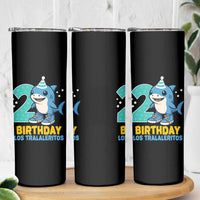 2 Years Old Birthday Brainrot Skinny Tumbler Funny Tralalero Tralala Los Tralaleritos Meme Shark