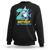 2 Years Old Birthday Brainrot Sweatshirt Funny Tralalero Tralala Los Tralaleritos Meme Shark