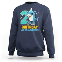 2 Years Old Birthday Brainrot Sweatshirt Funny Tralalero Tralala Los Tralaleritos Meme Shark