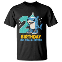 2 Years Old Birthday Brainrot T Shirt Funny Tralalero Tralala Los Tralaleritos Meme Shark