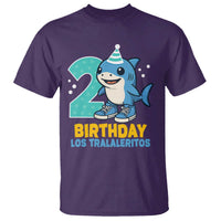 2 Years Old Birthday Brainrot T Shirt Funny Tralalero Tralala Los Tralaleritos Meme Shark