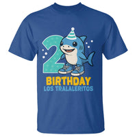 2 Years Old Birthday Brainrot T Shirt Funny Tralalero Tralala Los Tralaleritos Meme Shark