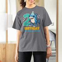 2 Years Old Birthday Brainrot T Shirt For Women Funny Tralalero Tralala Los Tralaleritos Meme Shark