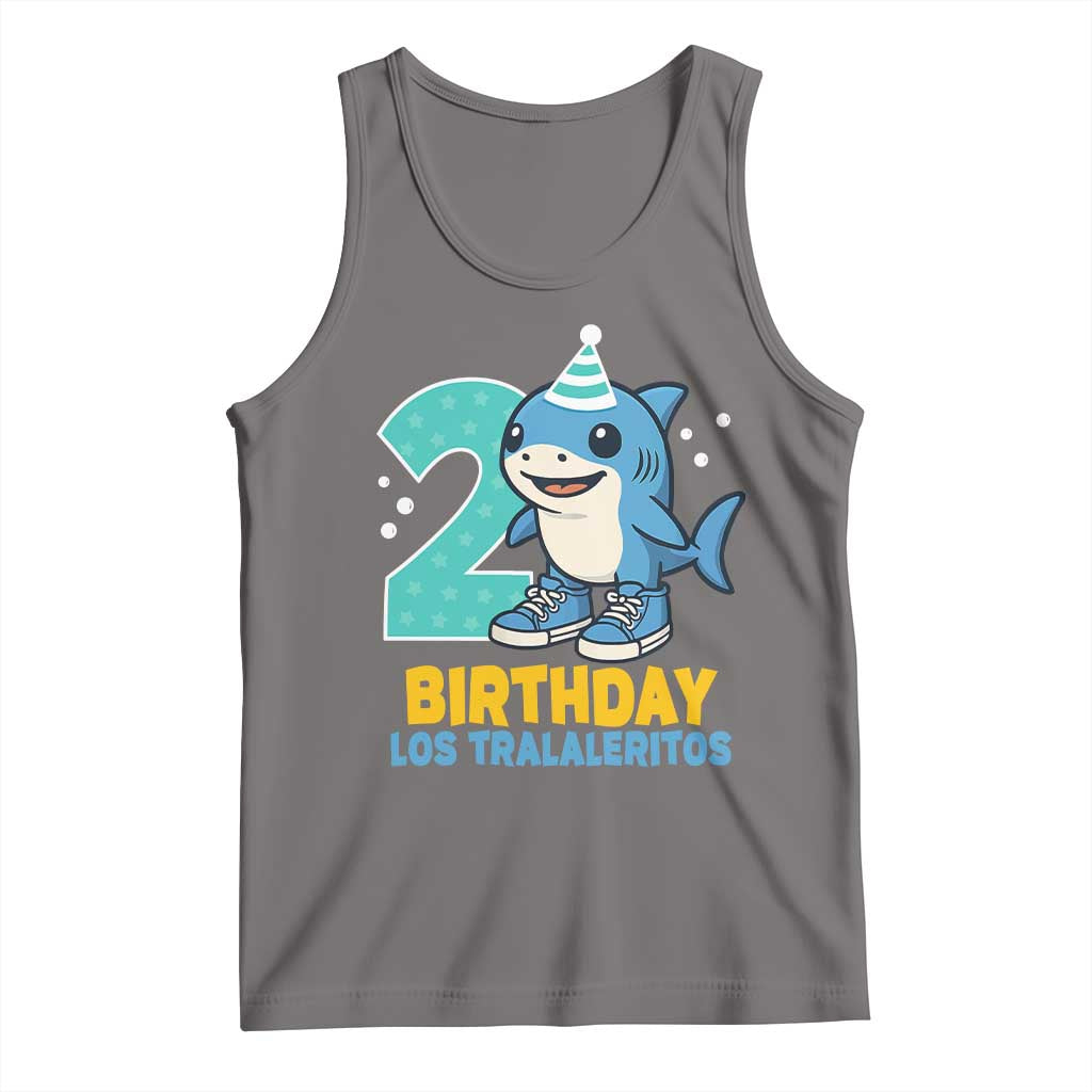 2 Years Old Birthday Brainrot Tank Top Funny Tralalero Tralala Los Tralaleritos Meme Shark
