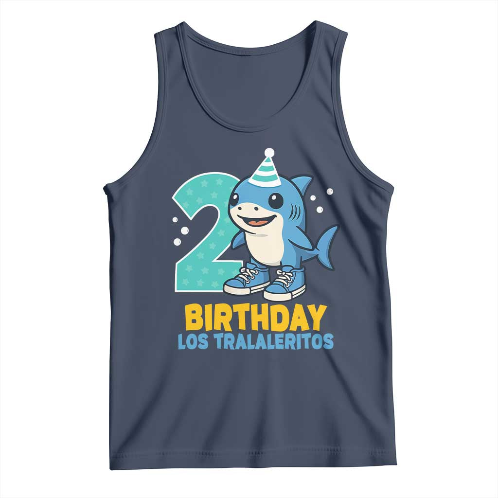 2 Years Old Birthday Brainrot Tank Top Funny Tralalero Tralala Los Tralaleritos Meme Shark