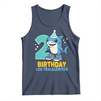 2 Years Old Birthday Brainrot Tank Top Funny Tralalero Tralala Los Tralaleritos Meme Shark