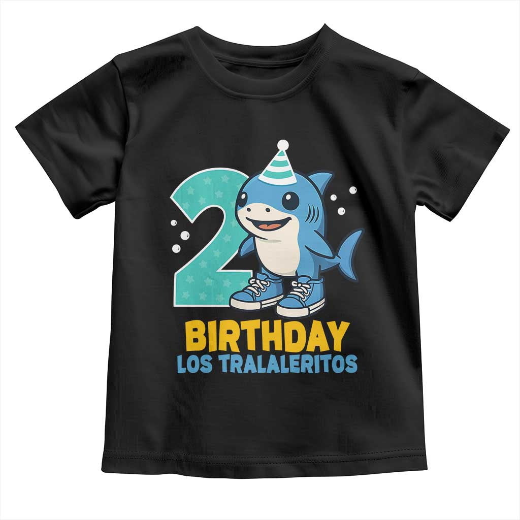2 Years Old Birthday Brainrot Toddler T Shirt Funny Tralalero Tralala Los Tralaleritos Meme Shark