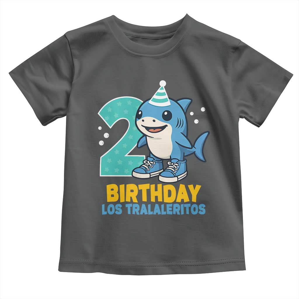2 Years Old Birthday Brainrot Toddler T Shirt Funny Tralalero Tralala Los Tralaleritos Meme Shark