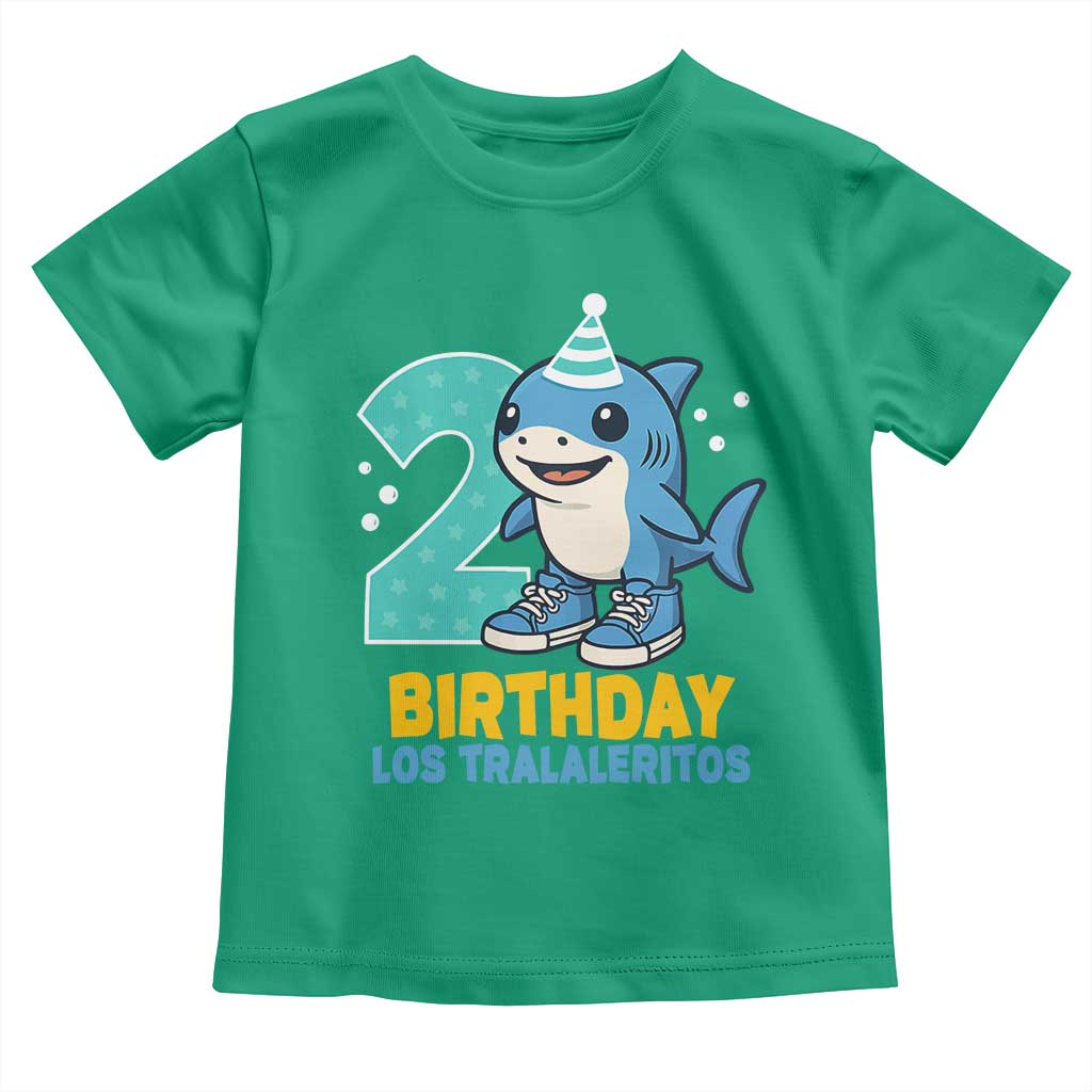 2 Years Old Birthday Brainrot Toddler T Shirt Funny Tralalero Tralala Los Tralaleritos Meme Shark