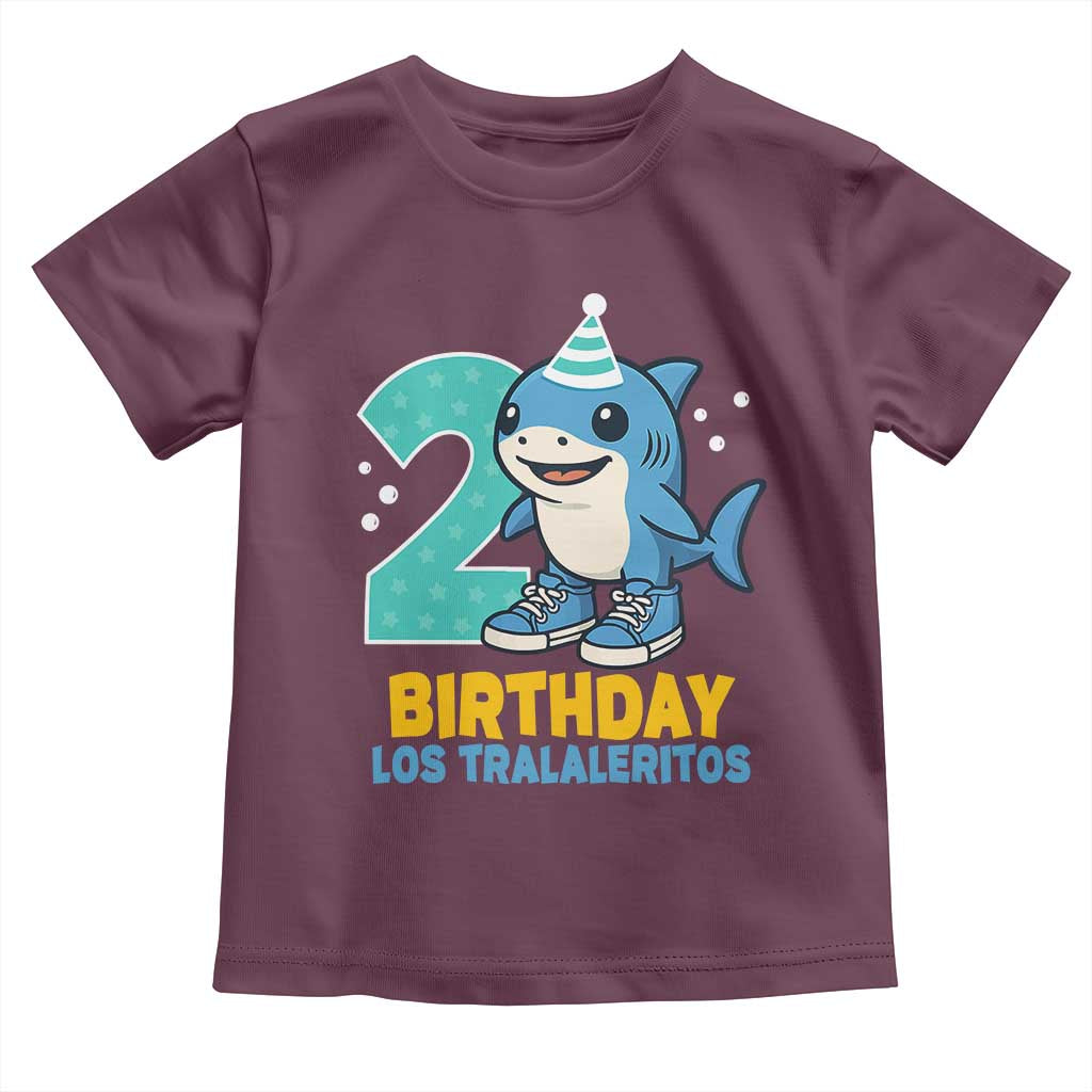2 Years Old Birthday Brainrot Toddler T Shirt Funny Tralalero Tralala Los Tralaleritos Meme Shark