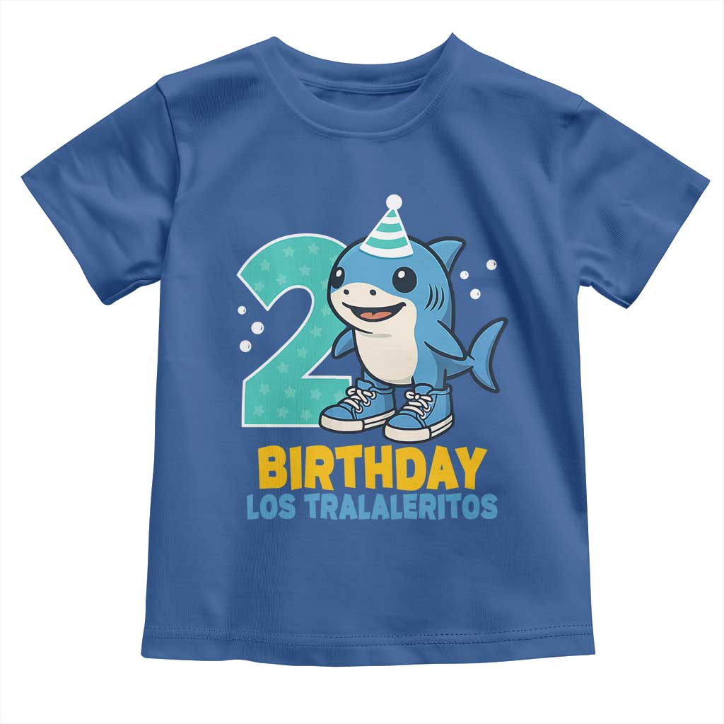 2 Years Old Birthday Brainrot Toddler T Shirt Funny Tralalero Tralala Los Tralaleritos Meme Shark