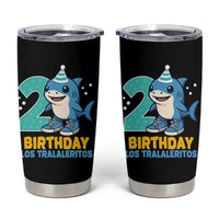 2 Years Old Birthday Brainrot Tumbler Cup Funny Tralalero Tralala Los Tralaleritos Meme Shark