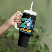 2 Years Old Birthday Brainrot Tumbler With Handle Funny Tralalero Tralala Los Tralaleritos Meme Shark