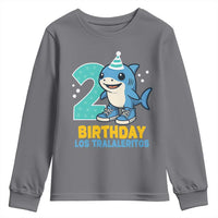 2 Years Old Birthday Brainrot Youth Sweatshirt Funny Tralalero Tralala Los Tralaleritos Meme Shark