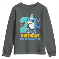 2 Years Old Birthday Brainrot Youth Sweatshirt Funny Tralalero Tralala Los Tralaleritos Meme Shark