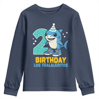 2 Years Old Birthday Brainrot Youth Sweatshirt Funny Tralalero Tralala Los Tralaleritos Meme Shark