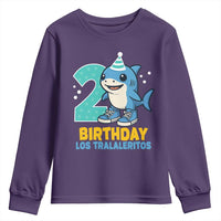 2 Years Old Birthday Brainrot Youth Sweatshirt Funny Tralalero Tralala Los Tralaleritos Meme Shark