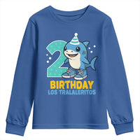 2 Years Old Birthday Brainrot Youth Sweatshirt Funny Tralalero Tralala Los Tralaleritos Meme Shark