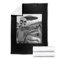 Funny Italian Brainrot Meme Throw Blanket Funny Tung Tung Tung Sahur Tralalero Tralala Selfie