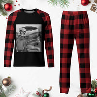 Funny Italian Brainrot Meme Plaid Pajama Set Funny Tung Tung Tung Sahur Tralalero Tralala Selfie