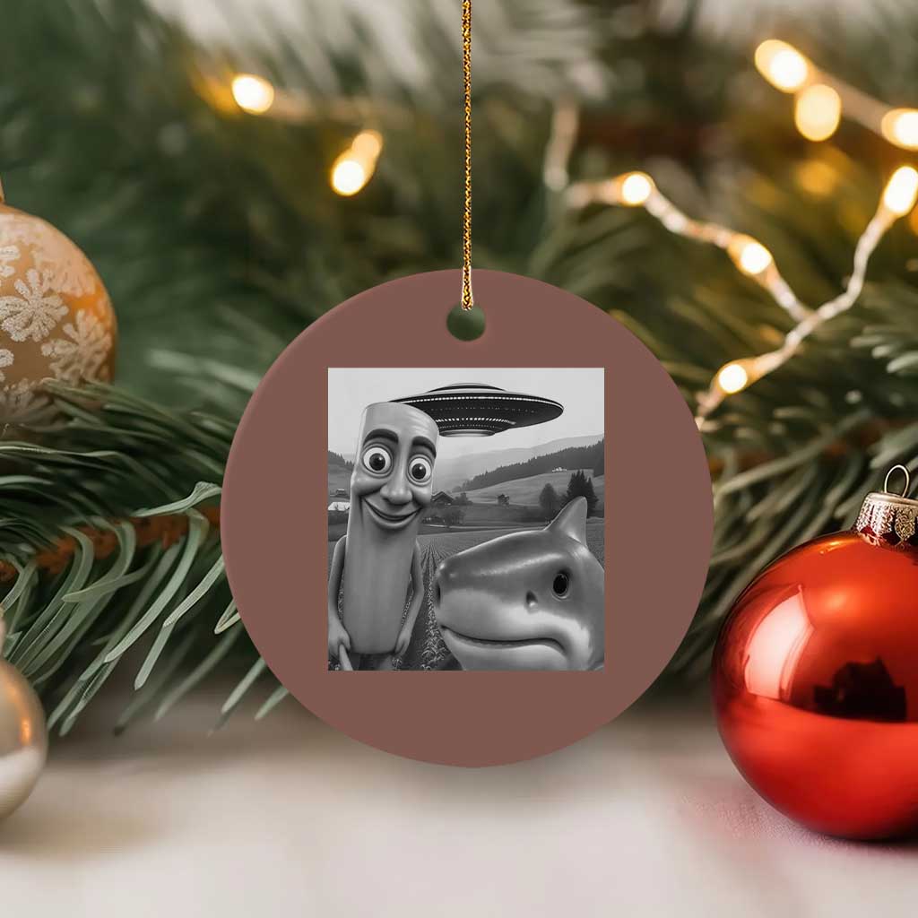 Funny Italian Brainrot Meme Ceramic Ornament Funny Tung Tung Tung Sahur Tralalero Tralala Selfie