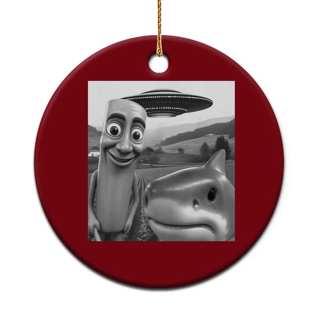 Funny Italian Brainrot Meme Ceramic Ornament Funny Tung Tung Tung Sahur Tralalero Tralala Selfie