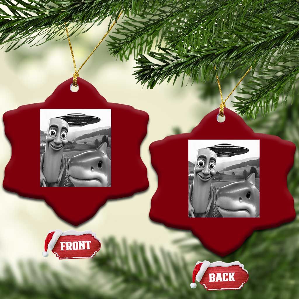 Funny Italian Brainrot Meme Ceramic Ornament Funny Tung Tung Tung Sahur Tralalero Tralala Selfie