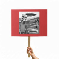 Funny Italian Brainrot Meme Protest Sign Funny Tung Tung Tung Sahur Tralalero Tralala Selfie