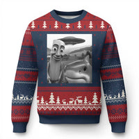 Funny Italian Brainrot Meme Ugly Christmas Sweater Funny Tung Tung Tung Sahur Tralalero Tralala Selfie