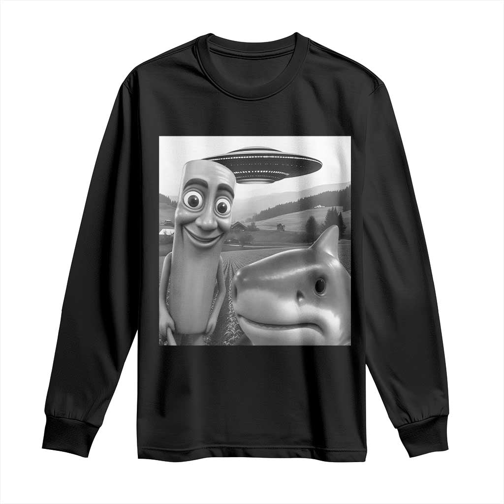 Funny Italian Brainrot Meme Long Sleeve Shirt Funny Tung Tung Tung Sahur Tralalero Tralala Selfie