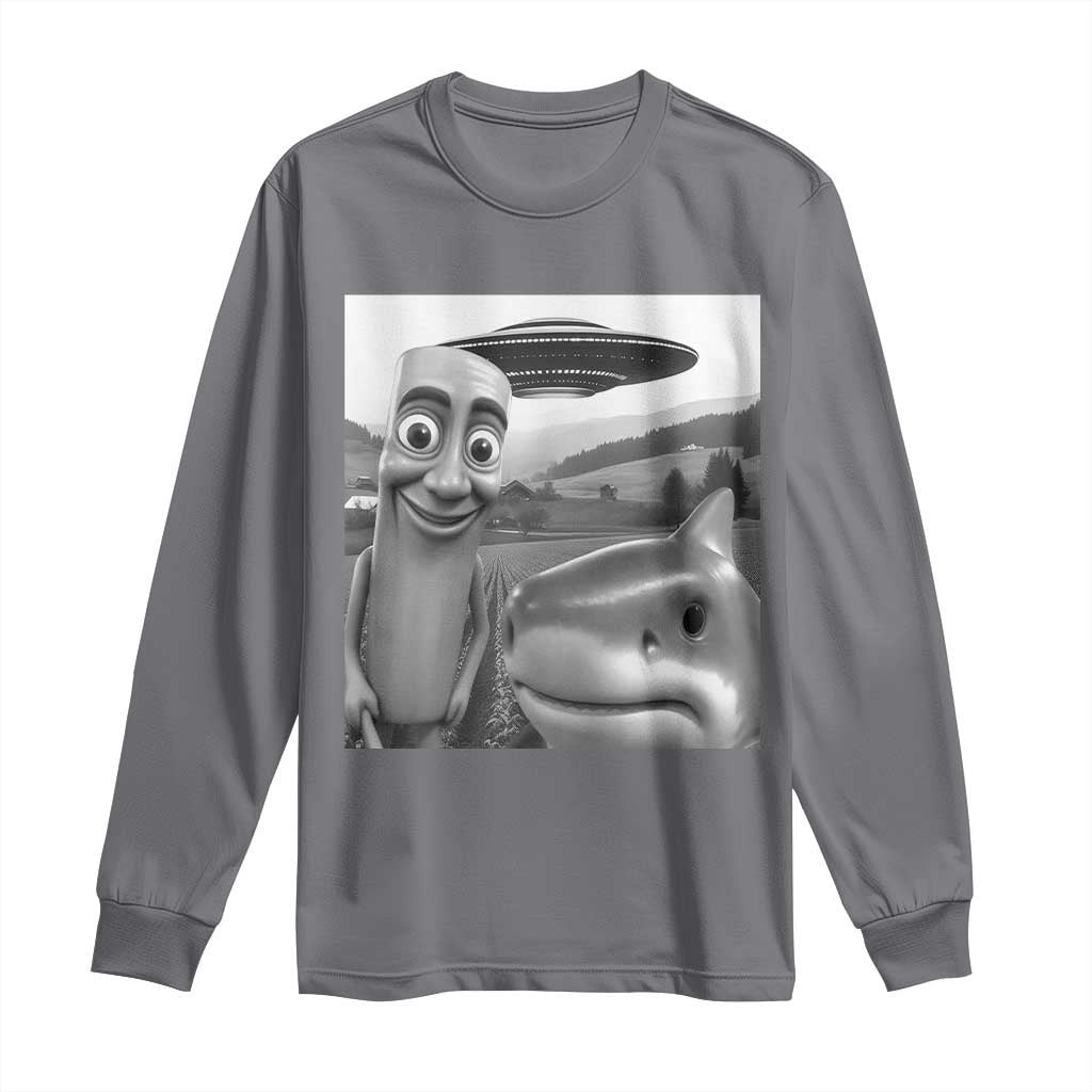 Funny Italian Brainrot Meme Long Sleeve Shirt Funny Tung Tung Tung Sahur Tralalero Tralala Selfie