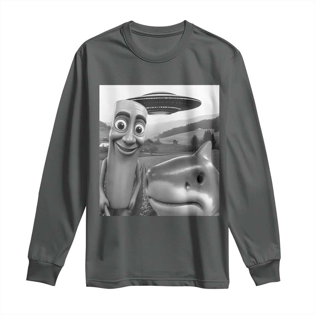 Funny Italian Brainrot Meme Long Sleeve Shirt Funny Tung Tung Tung Sahur Tralalero Tralala Selfie