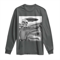 Funny Italian Brainrot Meme Long Sleeve Shirt Funny Tung Tung Tung Sahur Tralalero Tralala Selfie