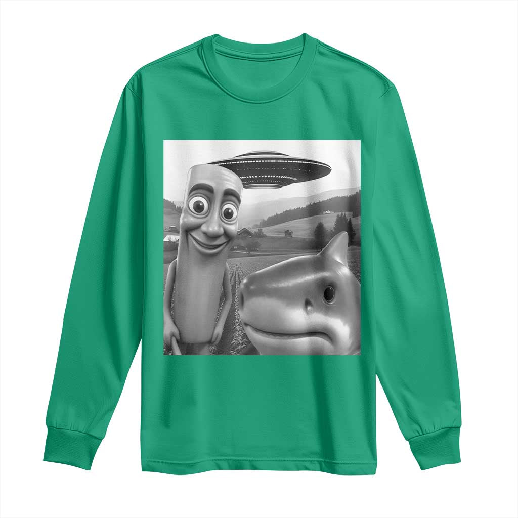 Funny Italian Brainrot Meme Long Sleeve Shirt Funny Tung Tung Tung Sahur Tralalero Tralala Selfie