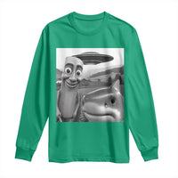 Funny Italian Brainrot Meme Long Sleeve Shirt Funny Tung Tung Tung Sahur Tralalero Tralala Selfie