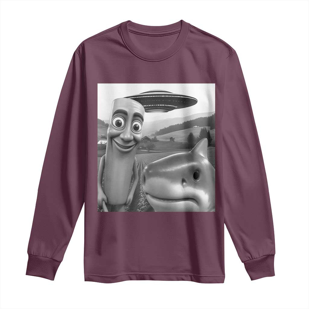 Funny Italian Brainrot Meme Long Sleeve Shirt Funny Tung Tung Tung Sahur Tralalero Tralala Selfie