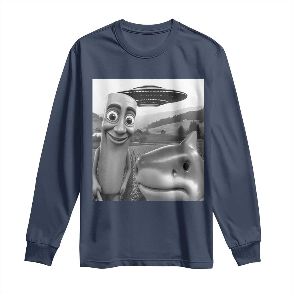 Funny Italian Brainrot Meme Long Sleeve Shirt Funny Tung Tung Tung Sahur Tralalero Tralala Selfie